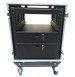 12U Rack Case Shock Mounted 650mm deep with 1 Shelve support