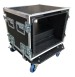 Foam Mounted 8RU Rack Case 440mm deep with removable dolly